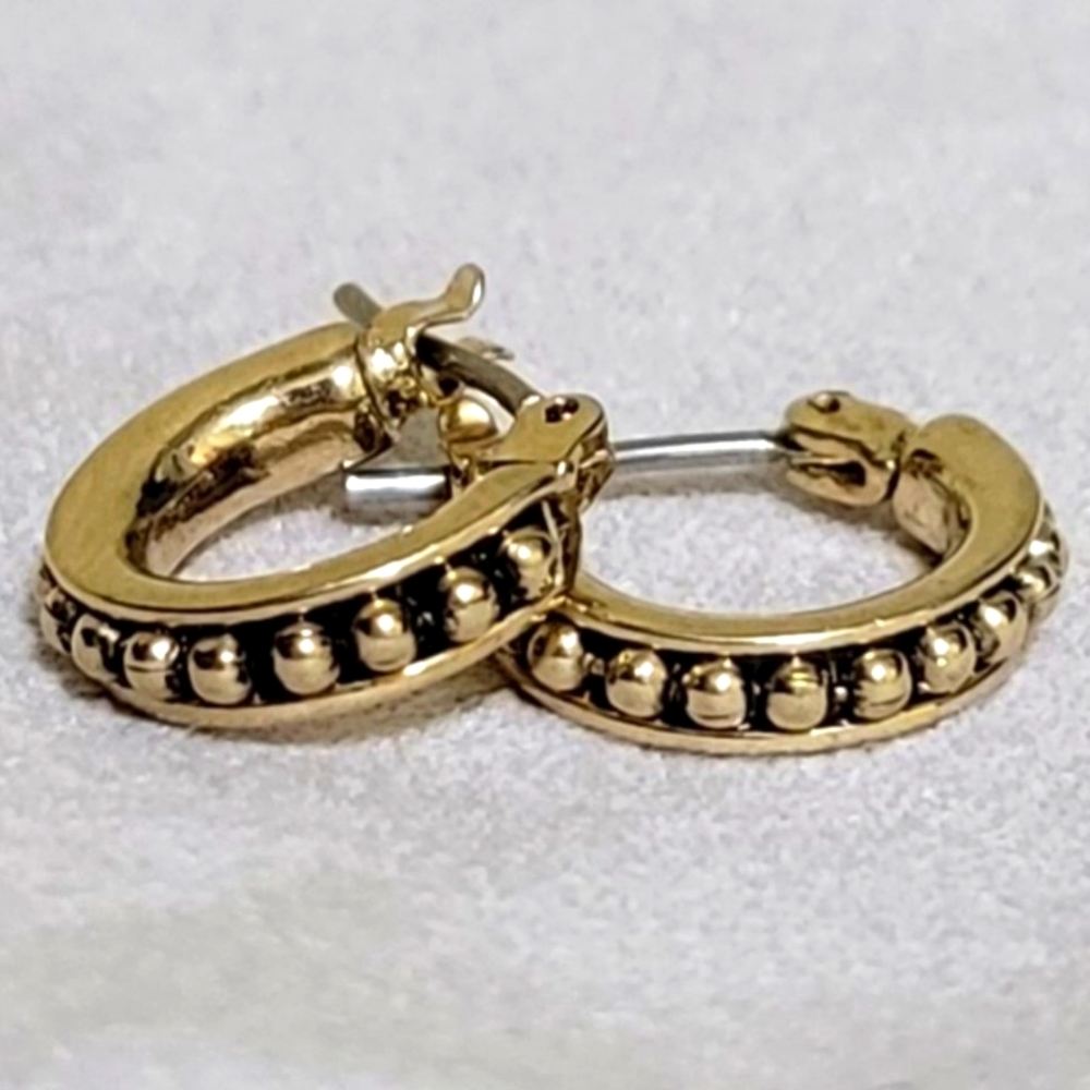Gold Hoops- stud accents